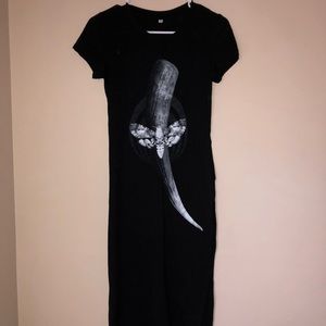 Black butterfly maxi dres